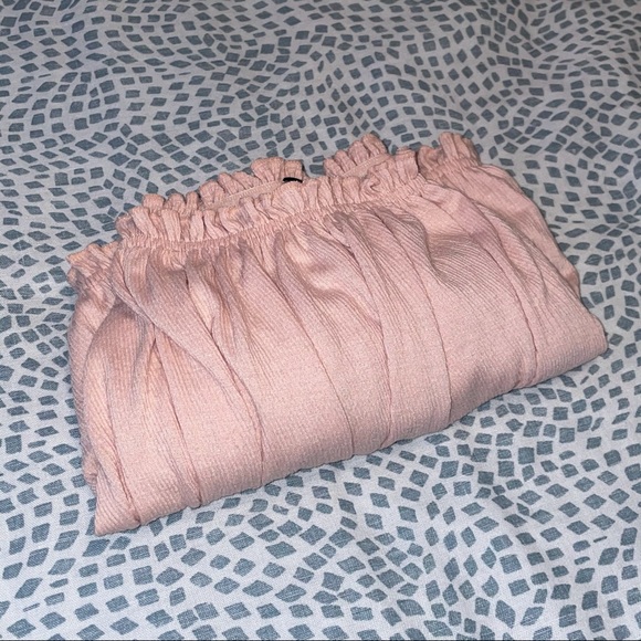 H&M divided women pink crop off-shoulder blouse in size S - Picture 4 of 4